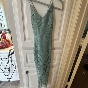 Jaus Green Lace Dress